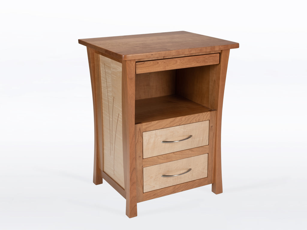 River Rushes Nightstand with Laptop Pull-Out