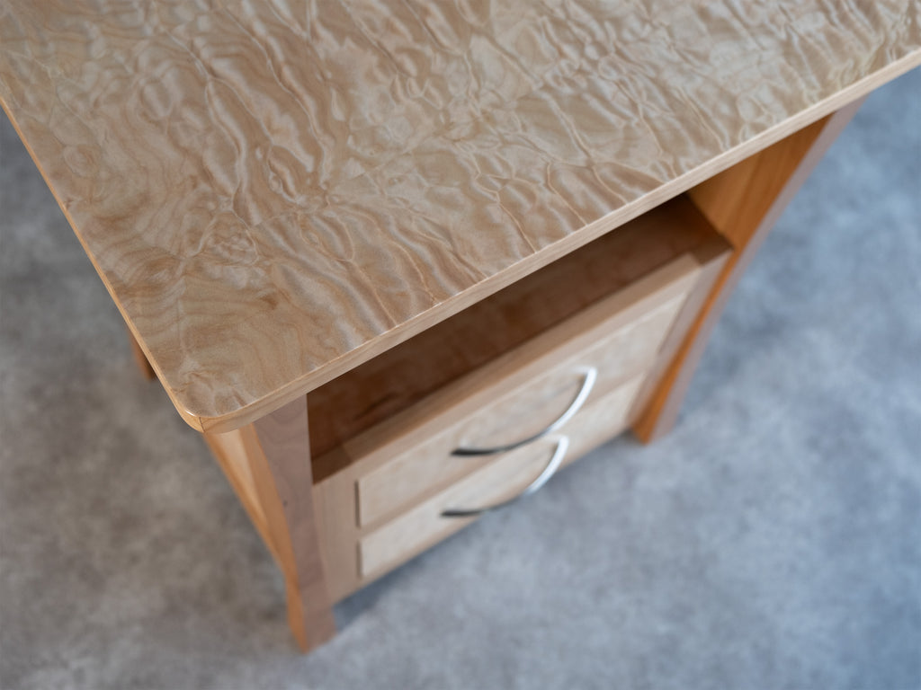River Rushes Nightstand - Quilted Maple Edition