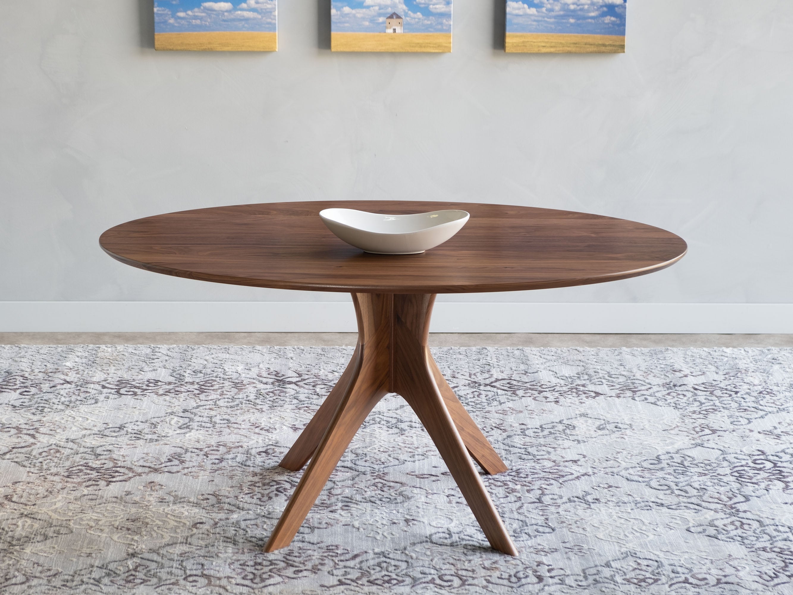 Kapok Eliptical Oval Pedestal Table – Nathan Hunter Design