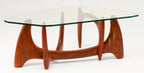 Trapezoid Glass Top Coffee Table