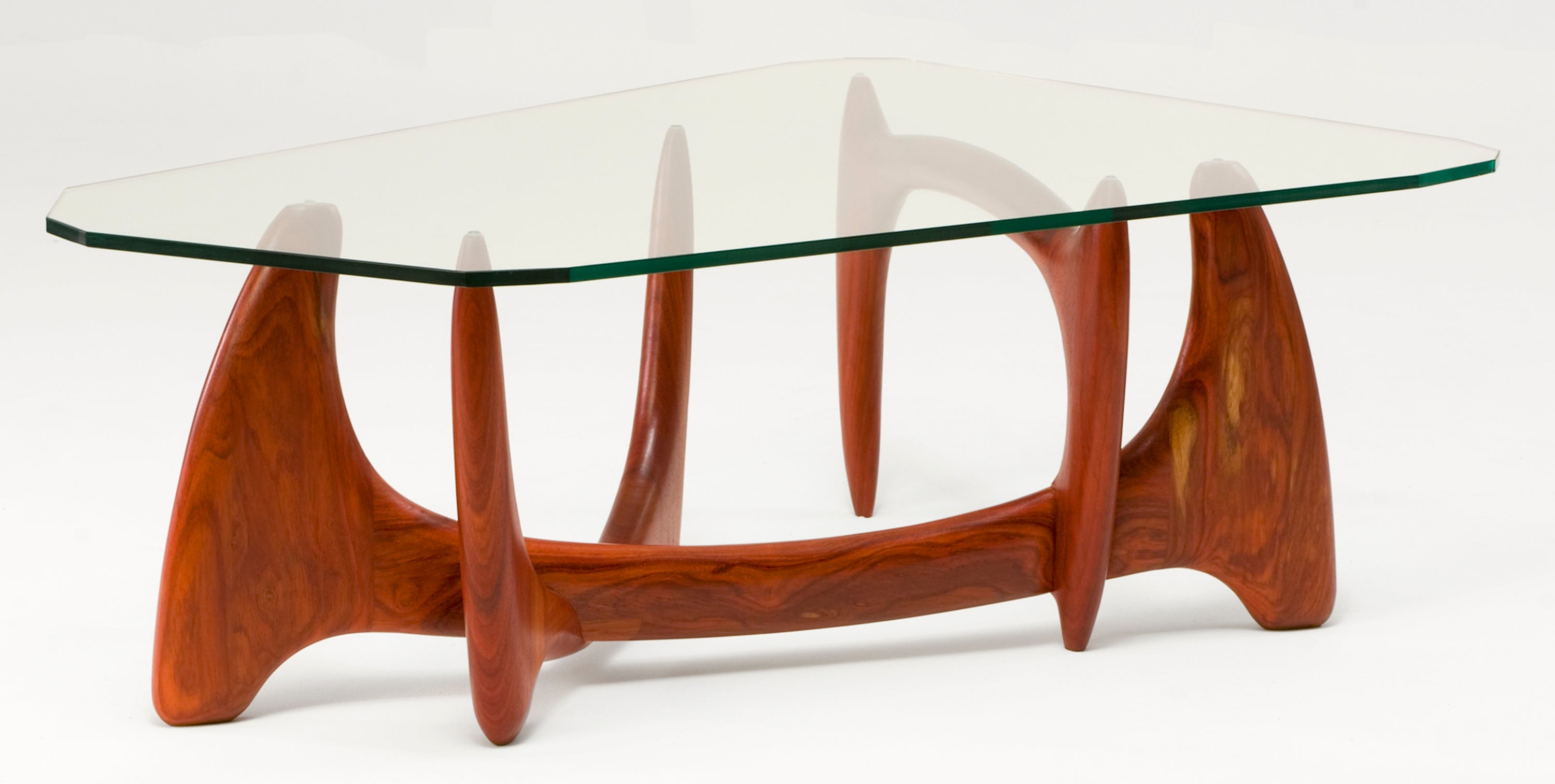 Trapezoid Glass Top Coffee Table