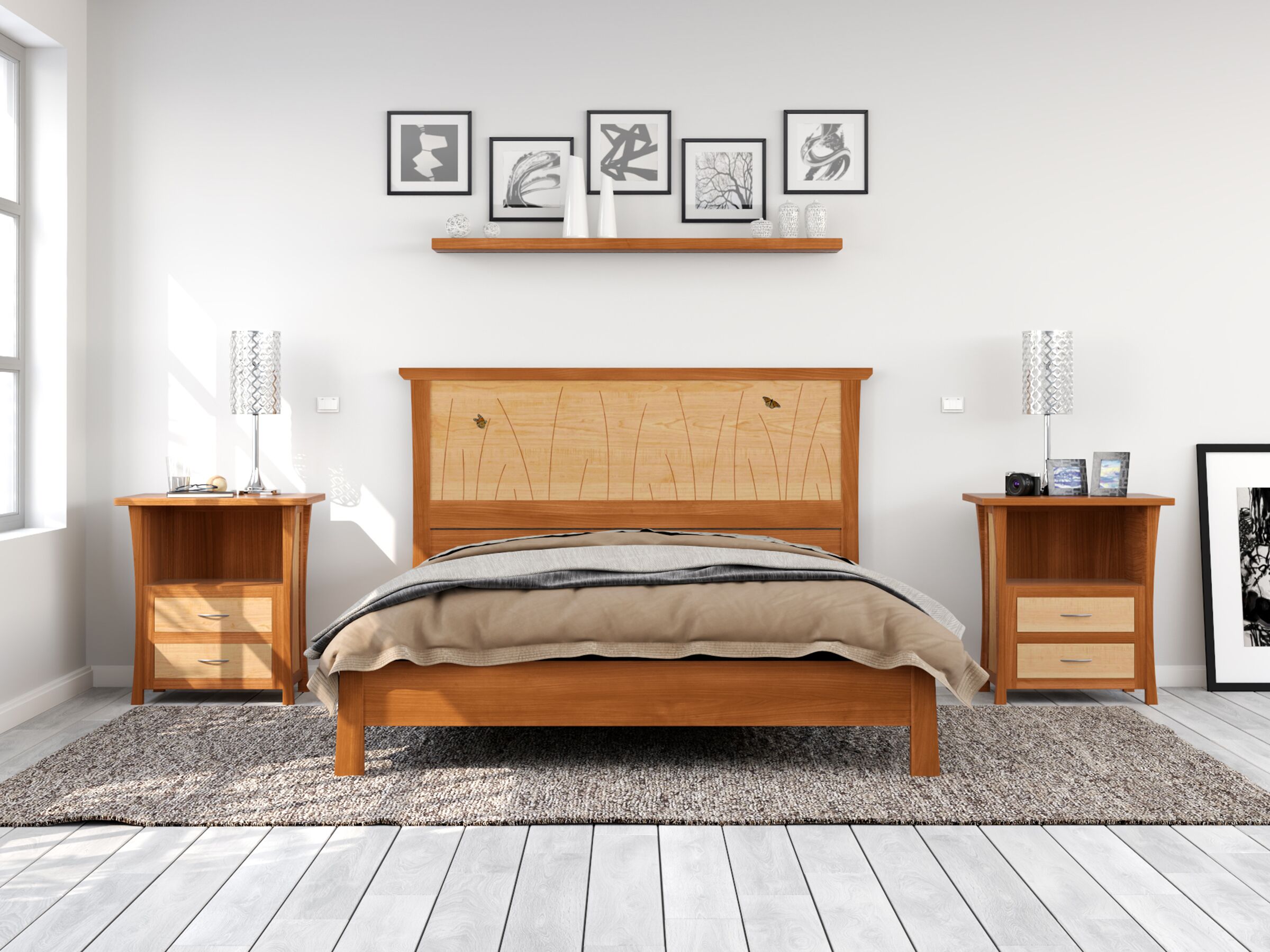 Butterfly Bed Frame With Quilt Rail