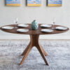 Kapok Eliptical Oval Pedestal Table