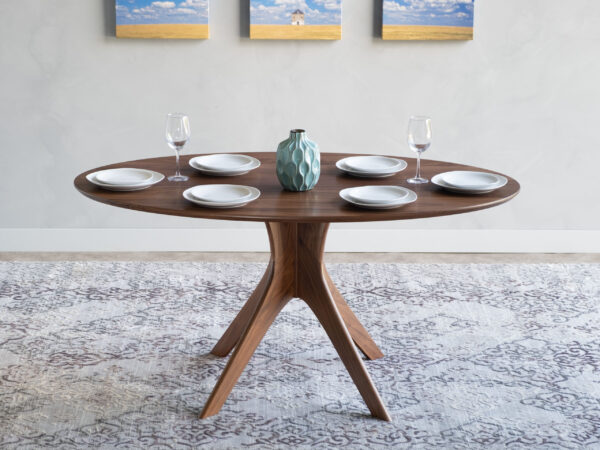 Kapok Eliptical Oval Pedestal Table
