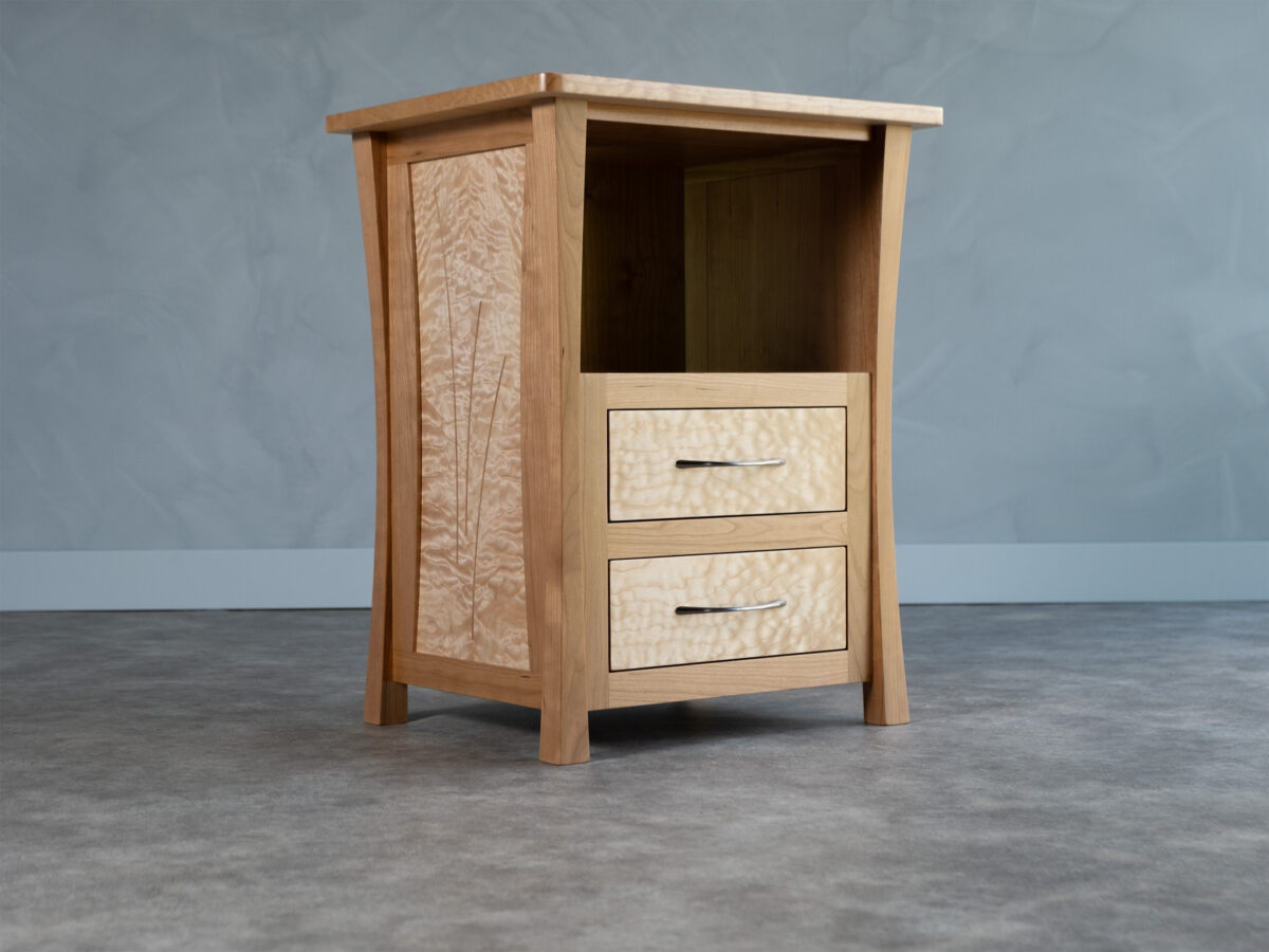 River Rushes Nightstand - Quilted Maple Edition - Image 2