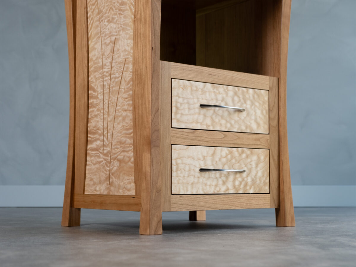 River Rushes Nightstand - Quilted Maple Edition - Image 5